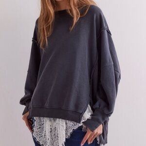 FREE PEOPLE We The Free Camden Sweatshirt - Black, Size Medium